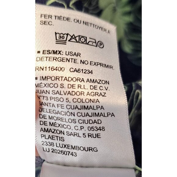 28 Palms Shirt Mens XL Blue Green Tropical Floral Hawaiian Outdoor Short Sleeve - Picture 10 of 11